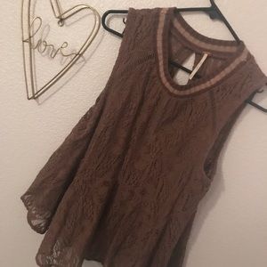 Free People light purple high rise tank top